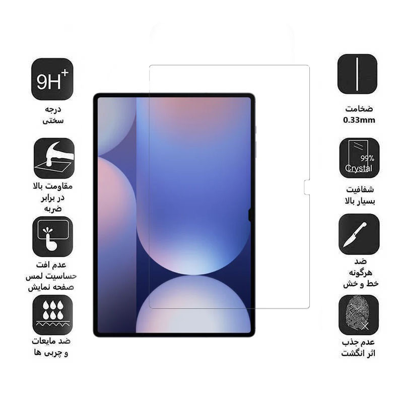محافظ صفحه نمایش بوف مدل 5D مناسب برای تبلت سامسونگ Galaxy Tab S10 Ultra/ S9 Ultra/ S8 Ultra