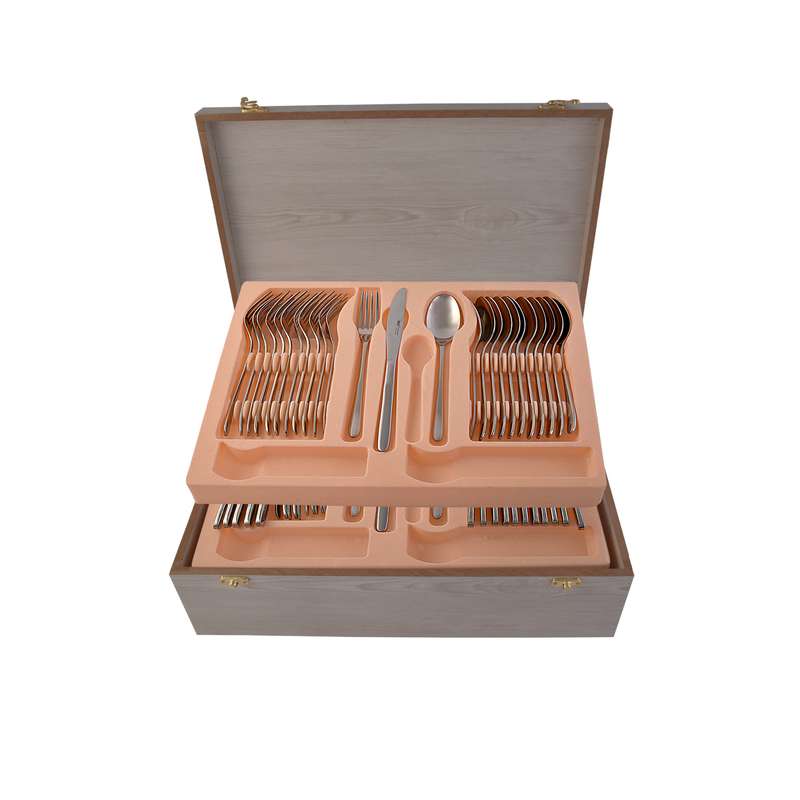 سرویس قاشق و چنگال 54 پارچه ام جی اس مدل DONA(Ch)001