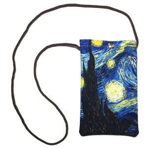 کیف موبایل طرح شب پرستاره ونگوگ کد kk-m-009