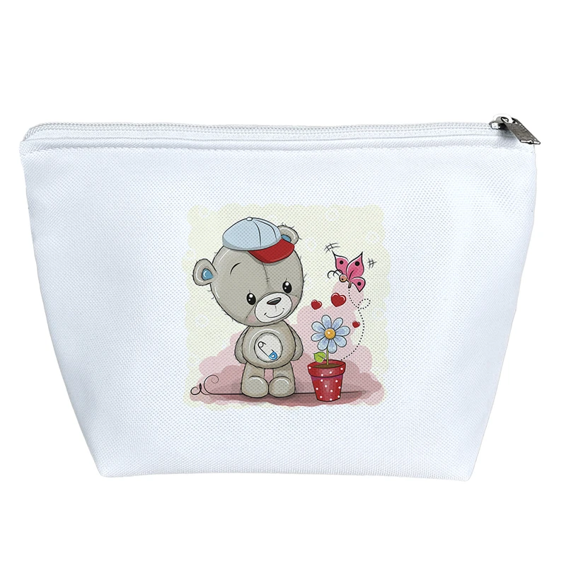 کیف لوازم آرایش دخترانه خندالو مدل خرس کد 2452