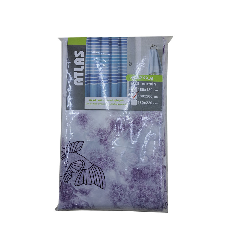 پرده حمام اطلس مدل 05 سایز 200x180 سانتی متر