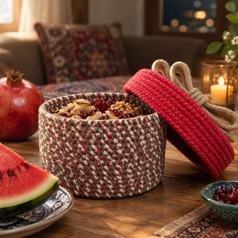 سبد قیطان بافی مدل Y11