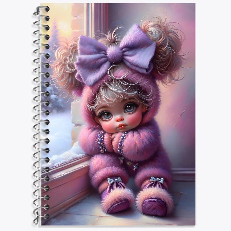 دفتر لغت 50 برگ خندالو طرح دخترانه کیوت کد F8472