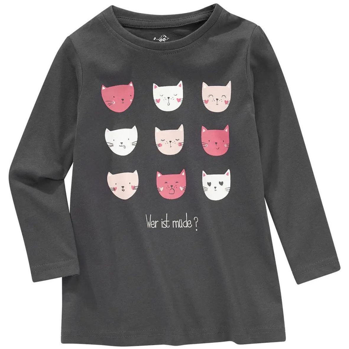 تی شرت آستین بلند دخترانه توپومینی مدل 12654 گربه ها -  - 1