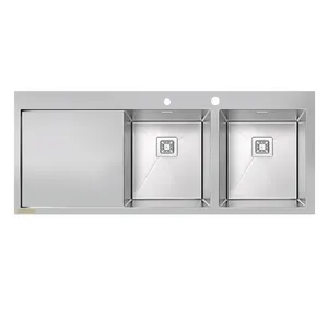 سینک ظرفشویی استیل توکار دو لگنه زرتوس مدل ZS800