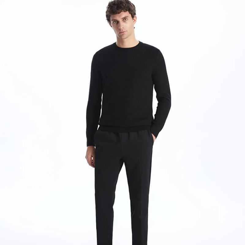 پلیور یقه گرد مردانه ال سی وایکیکی مدل تریکو ول سافت