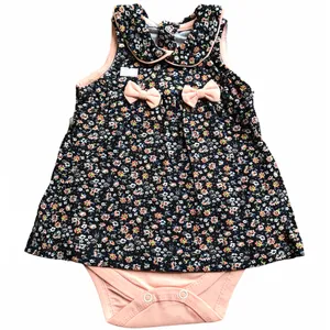 بادی نوزادی مهتا بی بی مدل گلریز رنگ سرمه ای