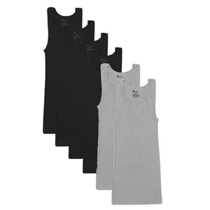 زیرپوش بدون آستین مردانه هانس مدل 958zd بسته 6 عددی