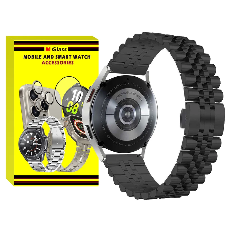 بند ام‌گلس مدل RLX MG مناسب برای ساعت هوشمند سامسونگ Galaxy Watch FE