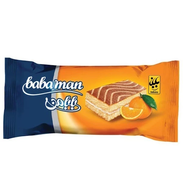 کیک بابامن پرتقالی بابانا - 30 گرم بسته 36 عددی