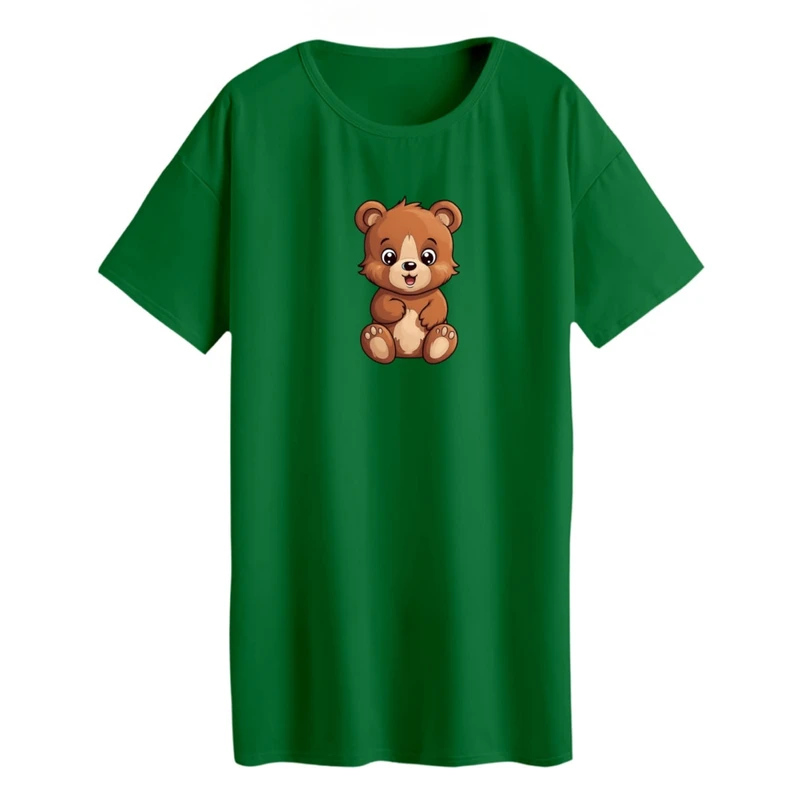 تی شرت لانگ آستین کوتاه زنانه مدل تدی کد 02