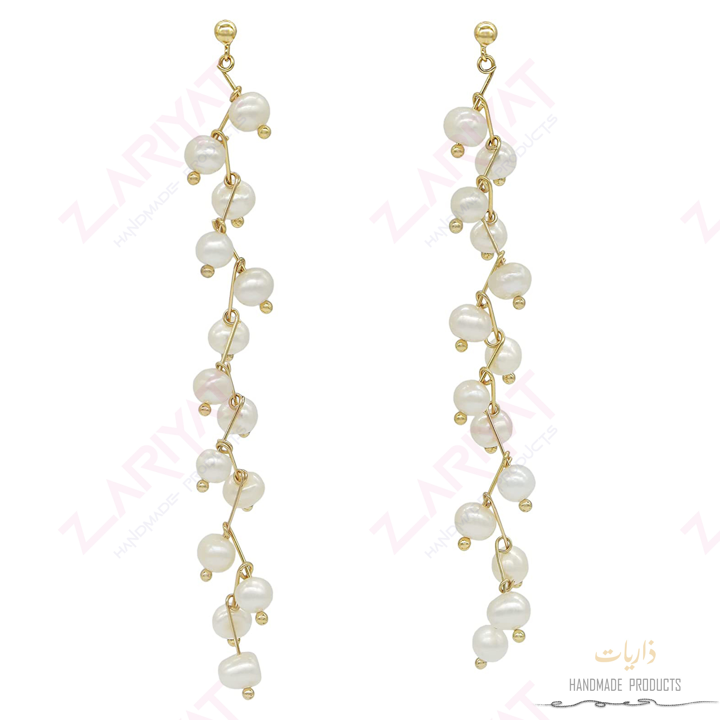 گوشواره زنانه ذاریات مدل Pearl کد Z-E584