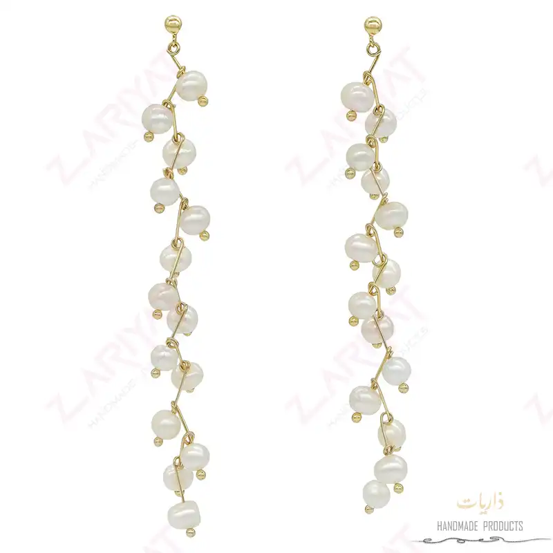 گوشواره زنانه ذاریات مدل Pearl کد Z-E584