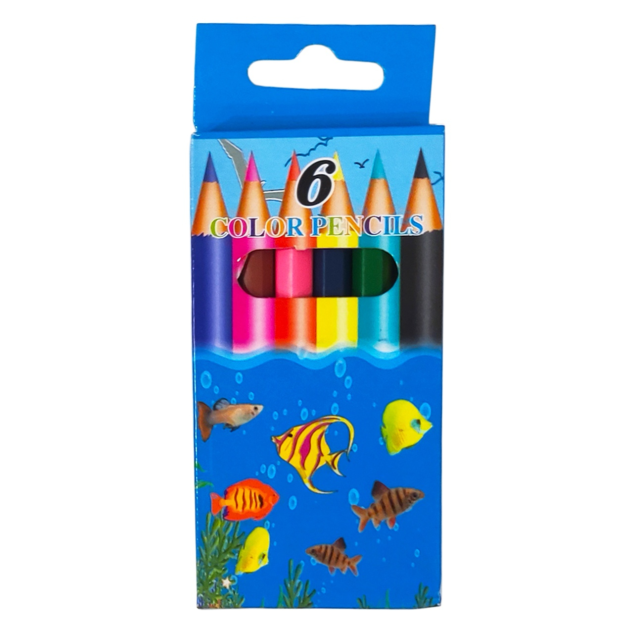 مداد رنگی 6 رنگ مدل اقیانوس کد 77