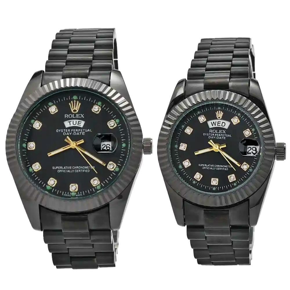 ست ساعت مچی عقربه ای زنانه و مردانه مدل دی دیت 04 -  - 1