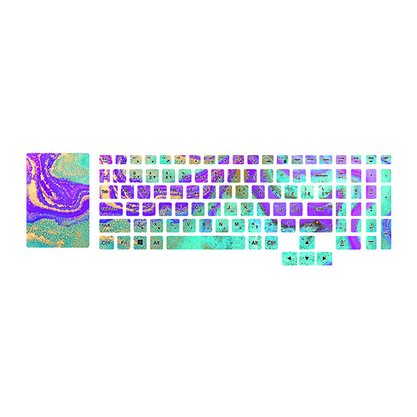 برچسب حروف فارسی کیبورد توییجین و موییجین مدل colors 10 مناسب برای لپ تاپ لنوو 5 Legion به همراه استیکر تاچ پد