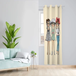 پرده مدل اتاق کودک دخترانه مخمل پانچی کد 1227 سایز 140x280 سانتی متر