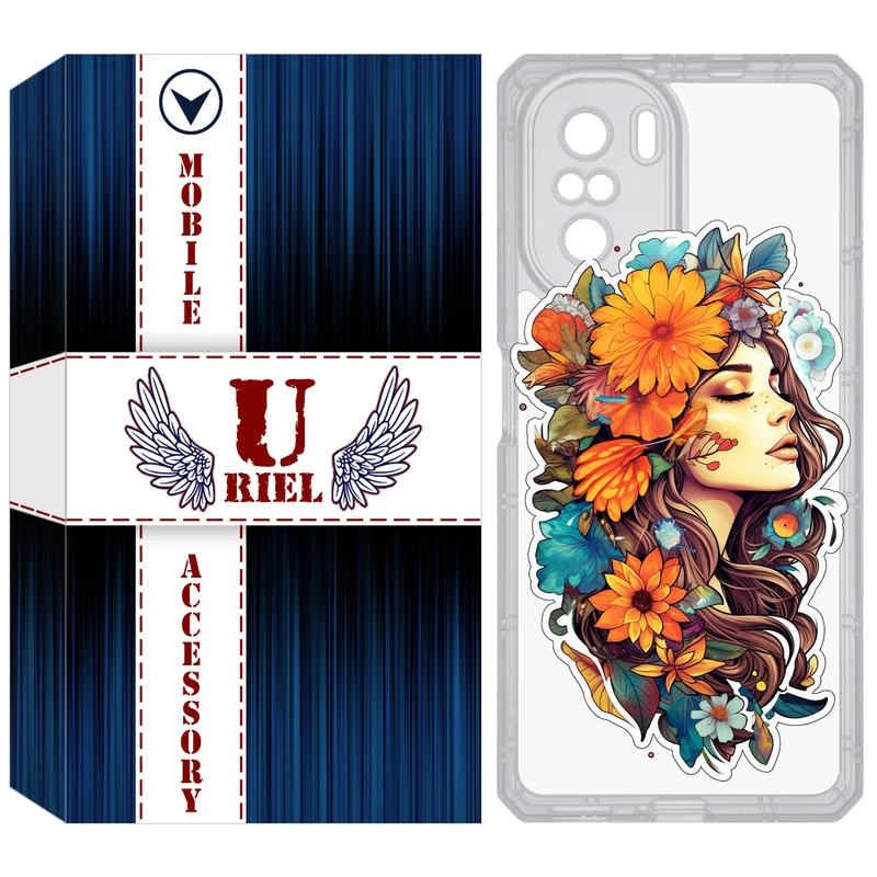 کاور یوریل مدل Clear کد 52 طرح دختر مناسب برای گوشی موبایل شیائومی Poco F3 / Redmi K40 / Mi 11i