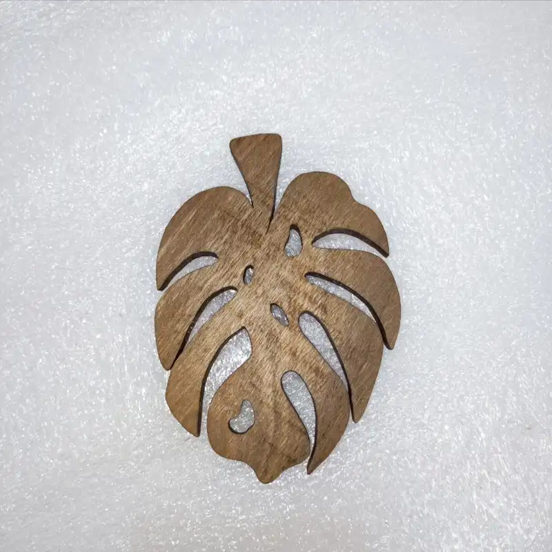 زیر لیوانی چوبی مدل برگ انجیری