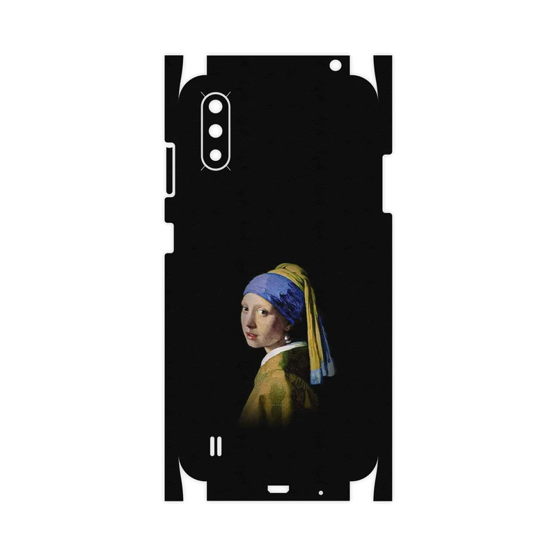برچسب پوششی ماهوت مدل Girl with a Pearl Earring of Vermeer-FullSkin مناسب برای گوشی موبایل سامسونگ Galaxy A01