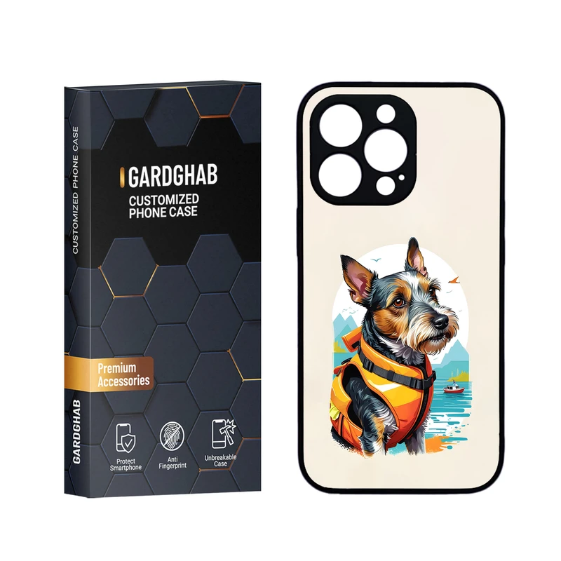 کاور گارد قاب مدل دورژله ای پشت گلس هنری مناسب برای گوشی موبایل اپل iPhone 13 Pro