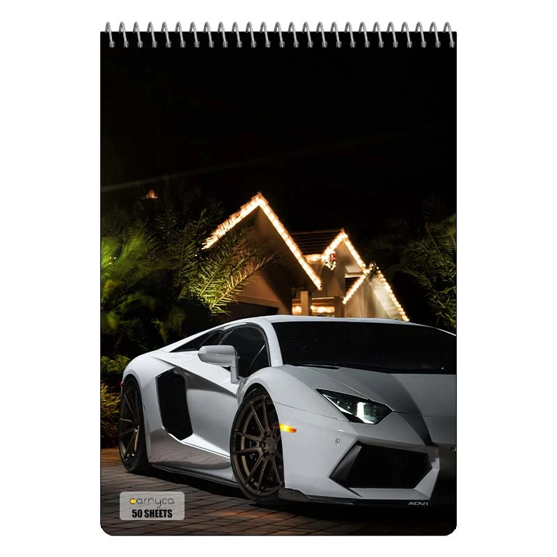 دفتر نقاشی 50 برگ سیمی کارنیکا طرح لامبورگینی اونتادور Lamborghini Aventador کد 35387