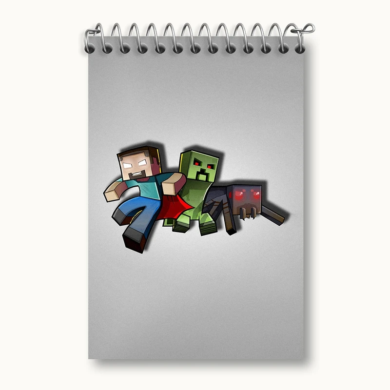 دفتر یادداشت 50 برگ خندالو مدل ماینکرافت (Minecraft) کد F2166