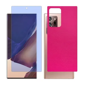 Glass Together model matte anti blue screen protector suitable for Samsung Galaxy Note20 Ultra 5G mobile phone with cover sticker on the back of the phone