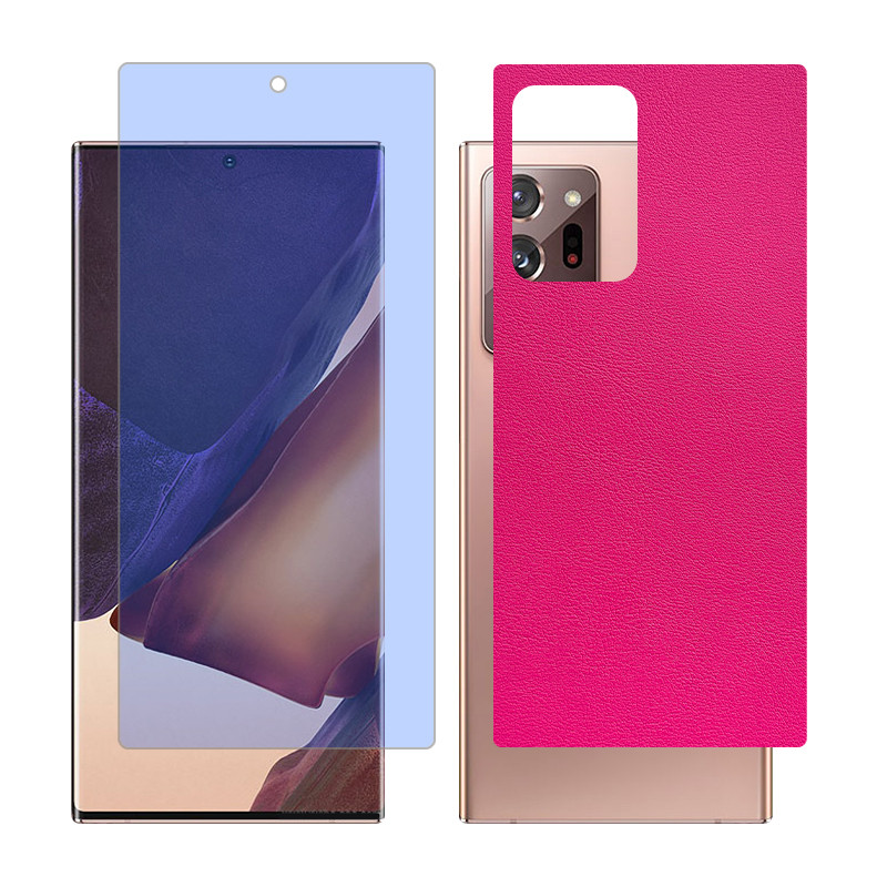 محافظ صفحه نمایش بلو کات گلس مدل together مناسب برای گوشی موبایل سامسونگ Galaxy Note20 Ultra 5G به همراه برچسب پوششی پشت گوشی