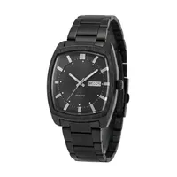 ساعت مچی عقربه‌ای کوارتز مردانه مدل دو تقویم دی دیت صفحه مربعی کد 101