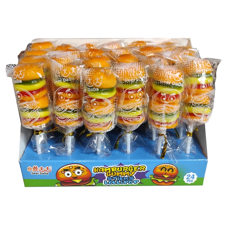 پاستیل مدل همبرگر دیر دادا - 14 گرم بسته 24 عددی