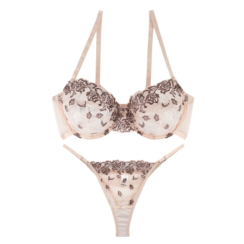 ست سوتین و شورت زنانه برتا مدل فنردار توری کد 2020SH