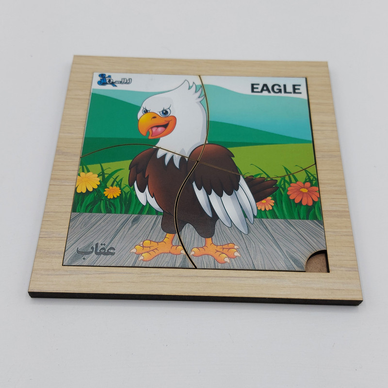 پازل 4 تکه مدل P4-129 طرح حیوان پرنده عقاب