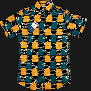 پیراهن آستین کوتاه مردانه مدل هاوایی کد D1003