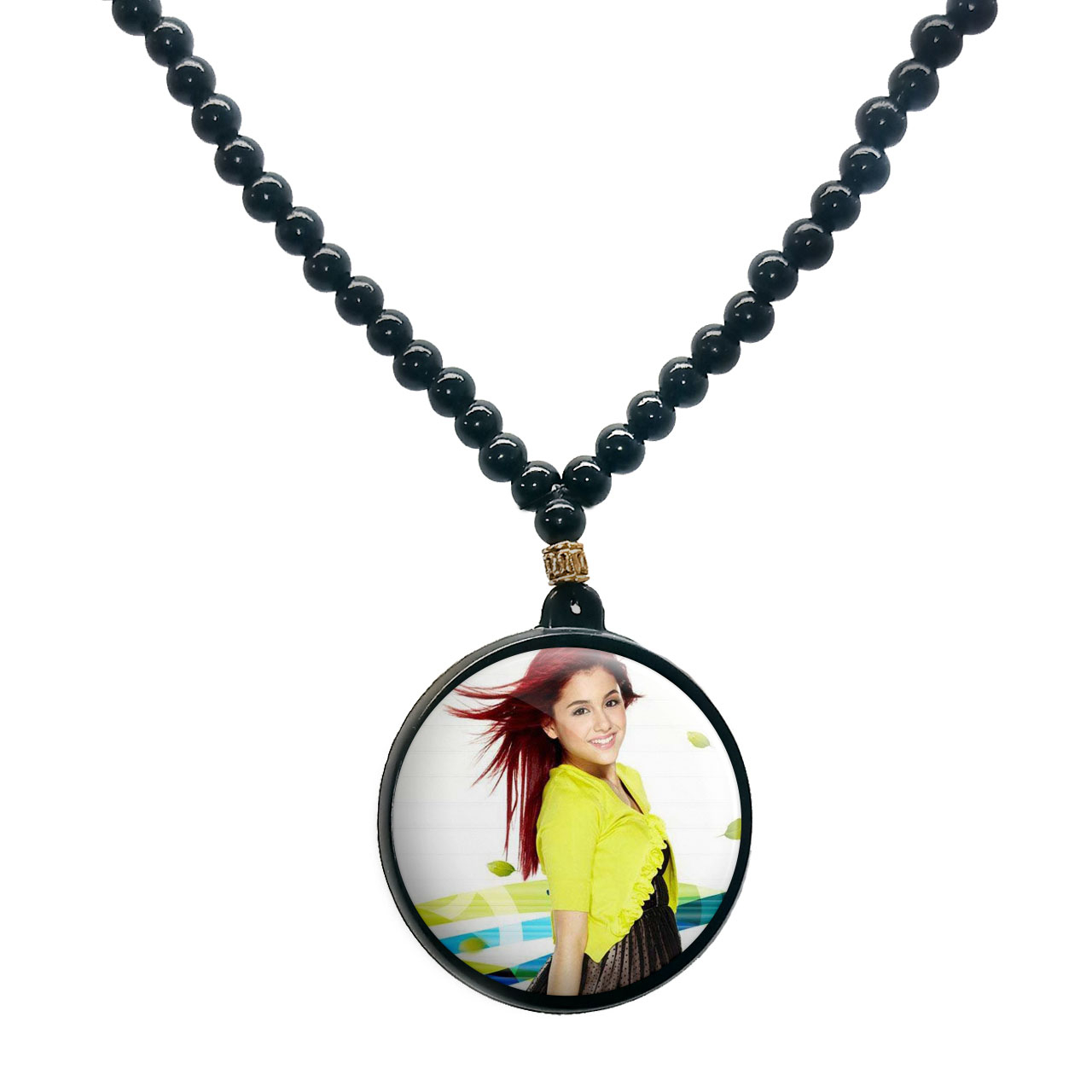 گردنبند پرمانه طرح آریانا گرانده کد pmd.90 مدل دو طرفه