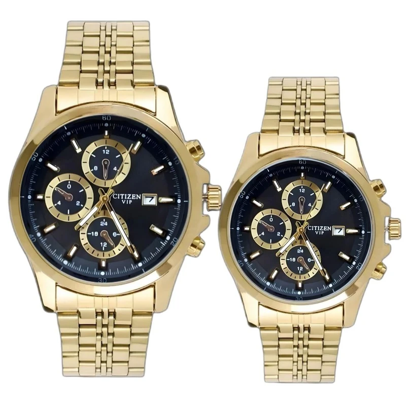 ست ساعت مچی عقربه‌ای کوارتز زنانه و مردانه مدل تک موتور کورنو کد 002