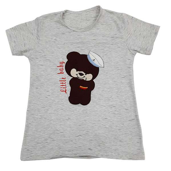 تی شرت آستین کوتاه دخترانه مدل خرسی