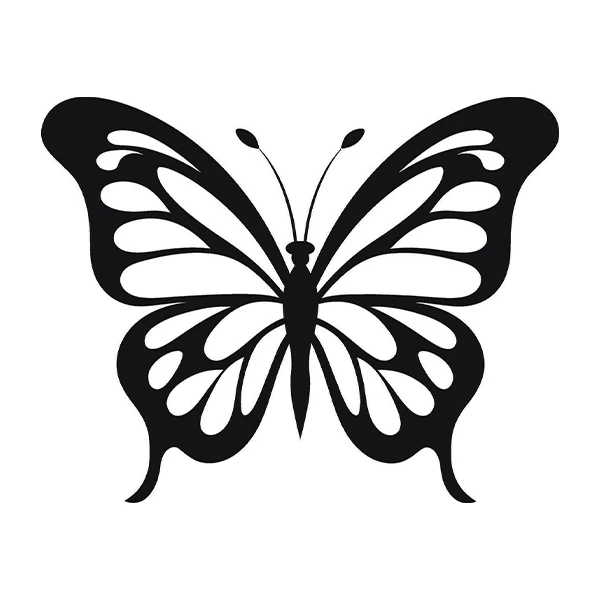 استیکر پارچه و لباس پاد آفرین طرح پروانه کد 1365