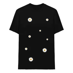 تی شرت آستین کوتاه زنانه مدل بابونه ها کد 68