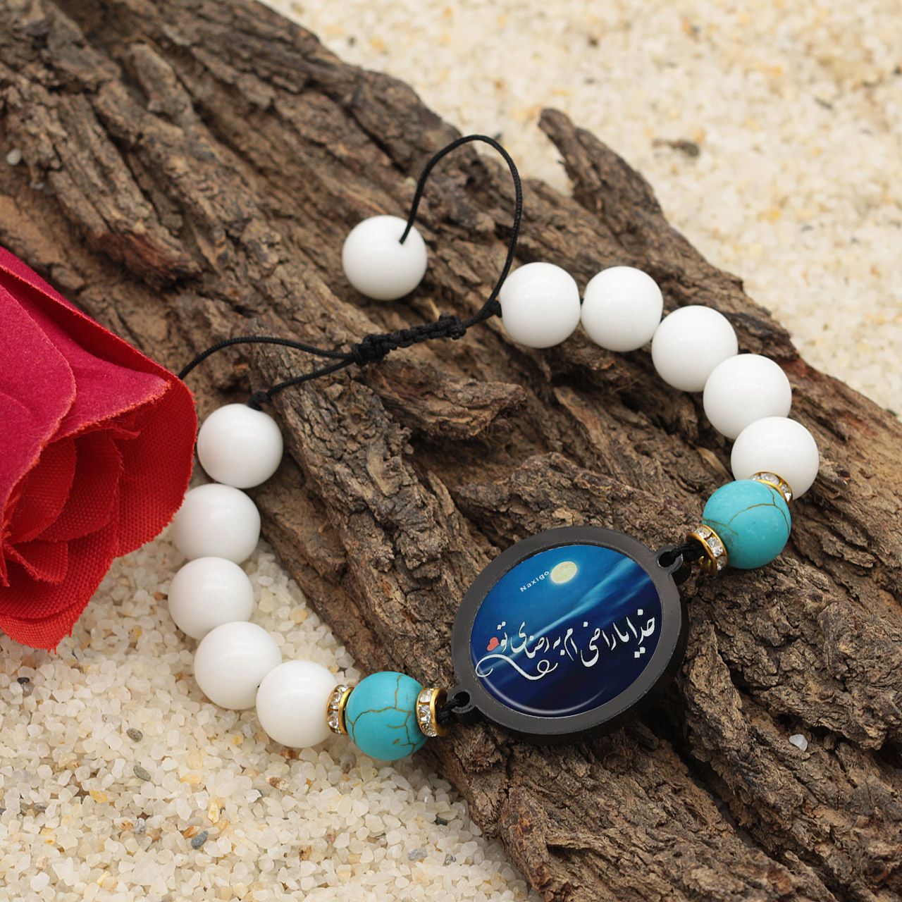 دستبند زنانه ناکسیگو طرح خدایا راضی ام به رضای تو کد BR4362 -  - 5