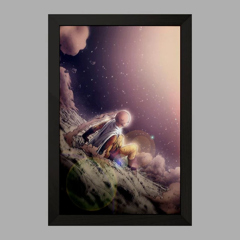 تابلو خندالو مدل سایتاما انیمه مرد تک مشتی One Punch Man  کد 11393