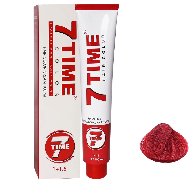 رنگ مو سون تایم  شماره X.7 سری قرمز سیر  حجم 100 میلی لیتر رنگ بلوند قرمز سیر