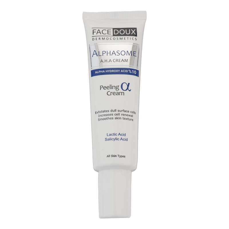 کرم لایه بردار فیس دوکس مدل Alphasome 10 مناسب انواع پوست حجم 30 میلی لیتر