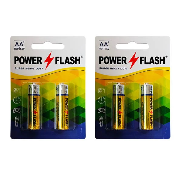 باتری قلمی پاور فلش مدل Heavy Duty بسته 4 عددی