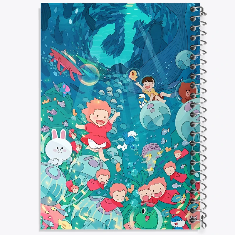 دفتر مشق 100 برگ خندالو طرح انیمه پونیو (Ponyo) کد N4036