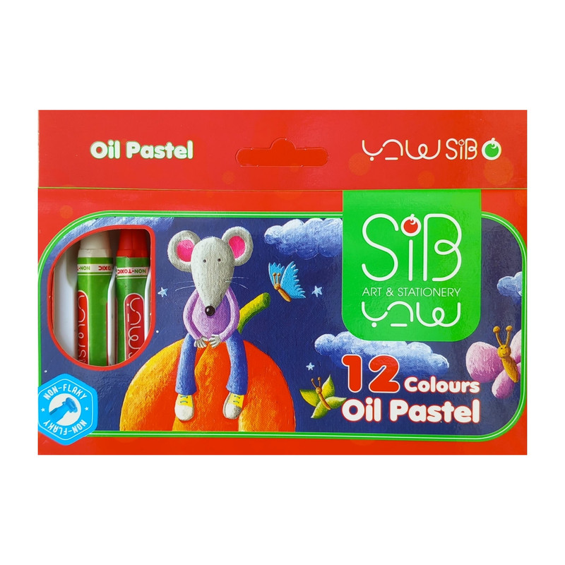 پاستل روغنی 12 رنگ سیب کد 2401