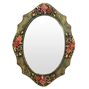 آینه دست نگار طرح گل کد 25-33