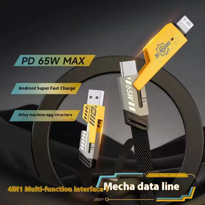 عکس شماره 11 : شارژر دیواری 25 وات دو پورت آیرون ایکس مدل pdqc30 به همراه کابل تبدیل usb-usb-c به لایتنینگ-usb-c طول 1.5 متر