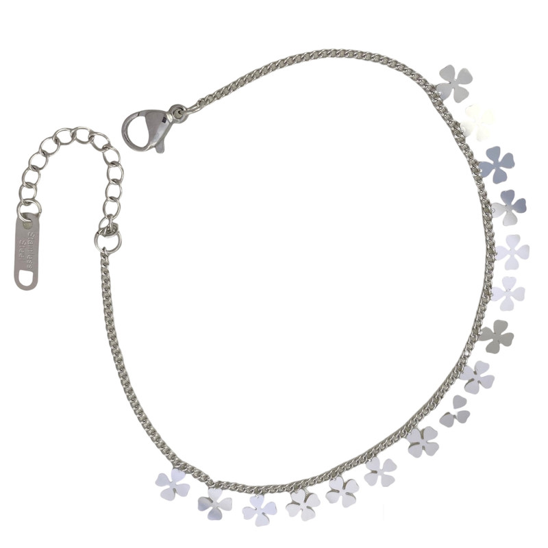 دستبند زنانه مدل گل چهارپر کد B4356