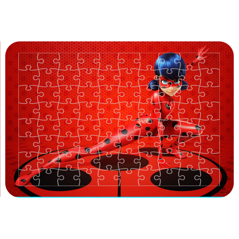 پازل 54 تکه اطلس آبی طرح کارتون دختر کفشدوزکی  مدل P1655